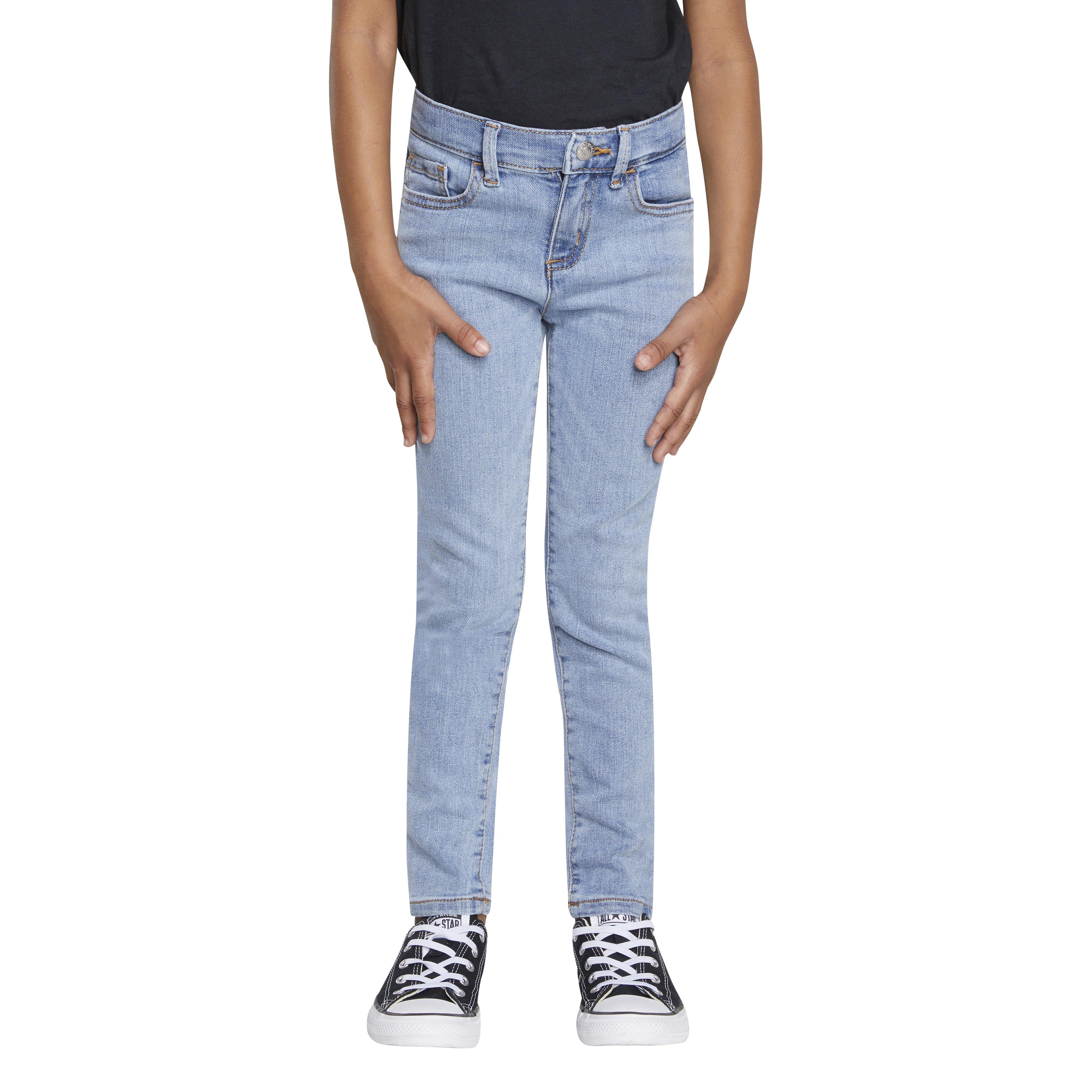 Levi's Little Girls' 710 Super Skinny Fit Slim Light Blue Wash Denim Jeans - LIGHT BLUE
